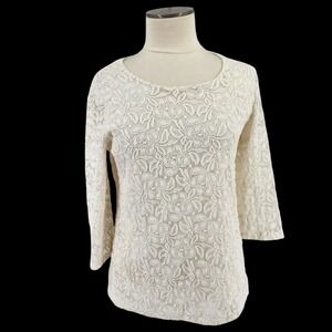 Vtg Lace Top Medium Fairy Coquette Boho Cottage Floral Fairy Whimsical Dainty